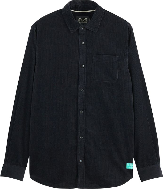 Scotch & Soda - Regular-fit - Corduroy Overhemd - Met Lange Mouwen