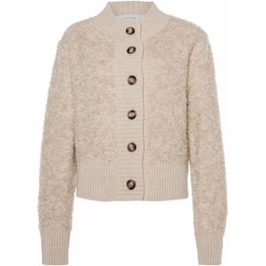 Nukus - Kayle - Cardigan - Beige - Effen - Ronde Halslijn