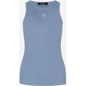 Ibana Dames top blauw (Maat: 36) - Effen - Halslijn: Ronde hals,