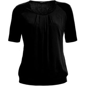 Frank Walder T-shirt zwart (Maat: 44) - Effen - Halslijn: Ronde hals,
