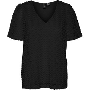 Vero moda T-shirt zwart (Maat: S) - Halslijn: V-hals,