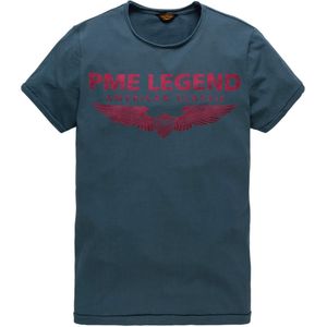 PME Legend T-shirt blauw (Maat: S) - Tekst - Halslijn: Ronde hals,