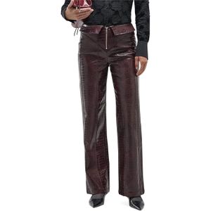Laagam Horus textured broek bordeaux (Maat: 38) - Effen