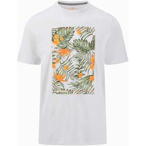 Fynch-Hatton T-shirt wit (Maat: 2XL) - Fotoprint - Halslijn: Ronde hals,