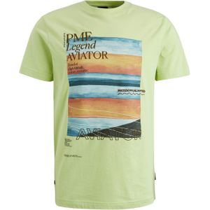 PME Legend T-shirt groen (Maat: S) - Fotoprint - Halslijn: Ronde hals,