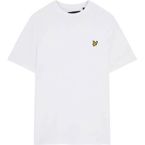 Lyle & Scott Heren t-shirt wit (Maat: S) - Logo - Halslijn: Ronde hals,
