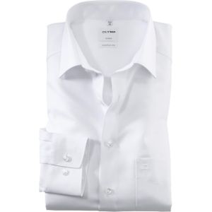 Olymp Comfort Fit Luxor Overhemd lange mouw wit (Maat: 47) - Effen