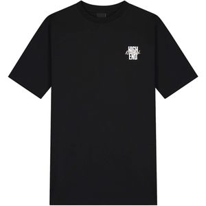 NIK & NIK T-shirt zwart (Maat: 140) - Geplaatste tekst - Halslijn: Ronde hals,