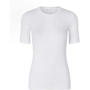 Samsøe Samsøe T-shirt wit (Maat: S) - Effen - Halslijn: Ronde hals,