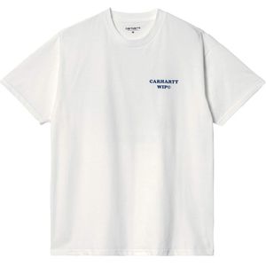 Carhartt WIP T-shirt wit (Maat: S) - Fotoprint - Halslijn: Ronde hals,