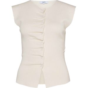 SUNCOO Top beige (Maat: M) - Effen - Halslijn: Ronde hals,