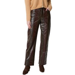 Laagam Maia broek bruin (Maat: XL) - Streep