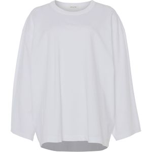 American Vintage Dames longsleeve wit (Maat: XS-S) - Effen - Halslijn: Ronde hals,