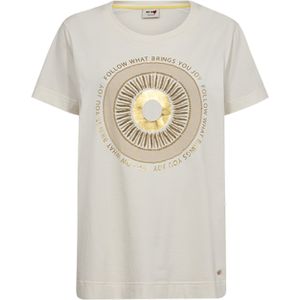 Mos Mosh T-shirt ecru (Maat: L) - Fotoprint - Halslijn: Ronde hals,