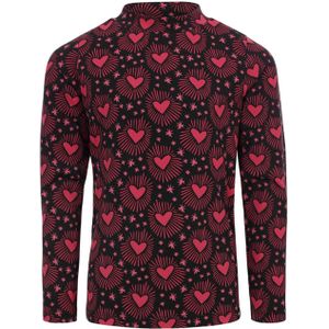 Looxs Little Meisjes longsleeve zwart (Maat: 92) - Halslijn: Opstaande kraag,
