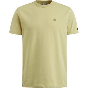 Cast Iron T-shirt geel (Maat: XL) - Effen - Halslijn: Ronde hals,