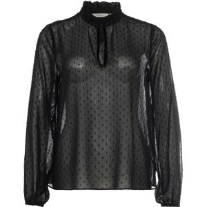 InWear - Rinda Blouse - Zwart - Polyester - Lange Mouwen