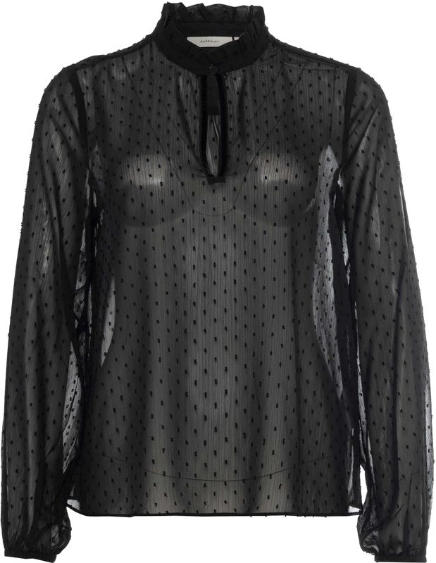 InWear - Rinda Blouse - Zwart - Polyester - Lange Mouwen