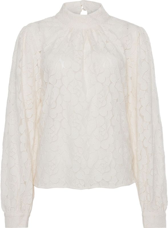 Aaiko - LEXIE CO 415 - Blouse - Ecru - Opstaande Kraag