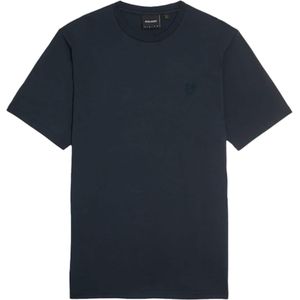 Lyle & Scott Heren t-shirt blauw (Maat: XS) - Logo - Halslijn: Ronde hals,