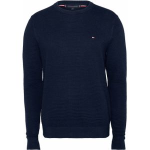Tommy Hilfiger Heren trui blauw (Maat: S) - Effen - Halslijn: Ronde hals,