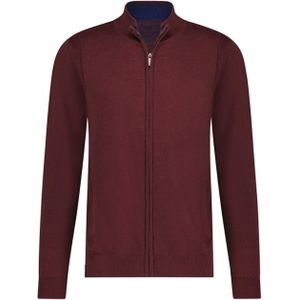 Fellows United Vest bordeaux (Maat: L) - Mélange - Halslijn: Opstaande kraag,