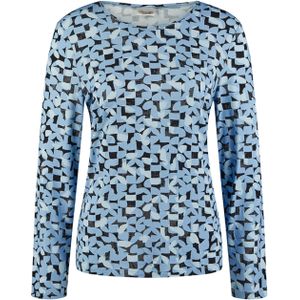 Barbara Lebek Longsleeve blauw (Maat: 40) - Halslijn: Ronde hals,