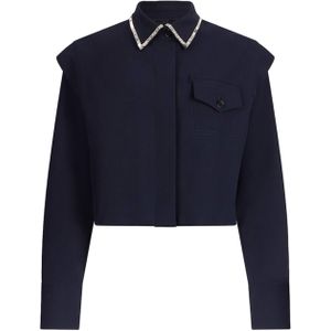 Liu Jo, Dames, Jassen, Blauw, Maat: 2XS Viscose,