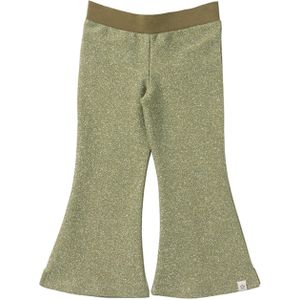 Your Wishes Glitter Flared Legging broek groen (Maat: 110)