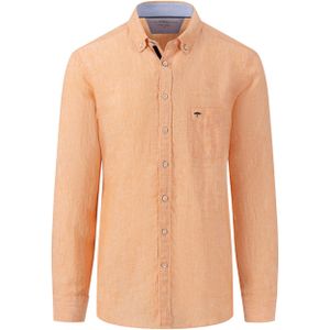 Fynch-Hatton Overhemd lange mouw oranje (Maat: M) - Effen