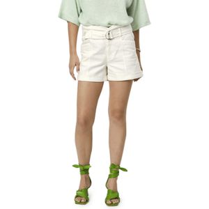 Dante6 D6Elaine belted denim shorts ecru (Maat: 34)