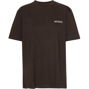 ROTATE Dames t-shirt bruin (Maat: L) - Logo - Halslijn: Ronde hals,