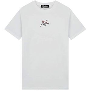 Malelions T-shirt wit (Maat: S) - Tekst - Halslijn: Ronde hals,