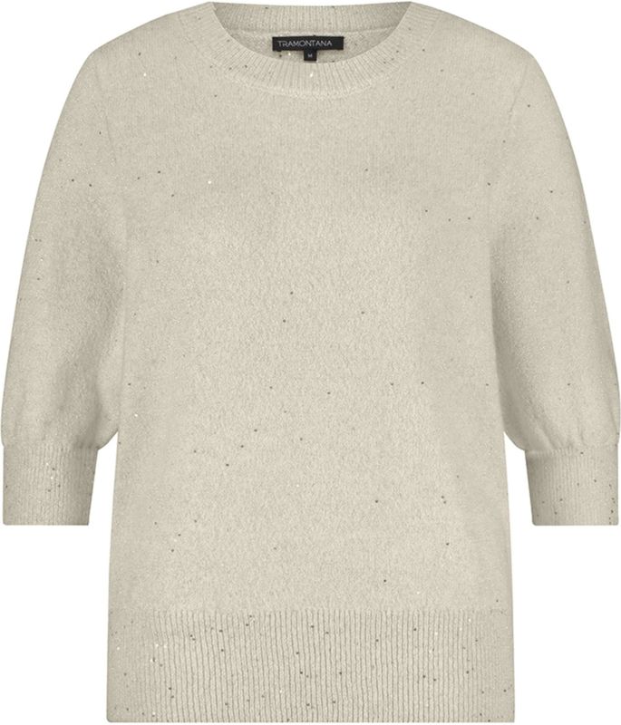 Tramontana - O02-17-601 - Pullover - Zand - Korte Mouw