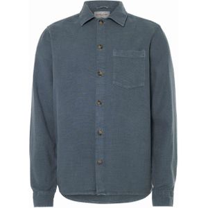 Revolution Heren overhemd lange mouw blauw (Maat: XL) - Effen