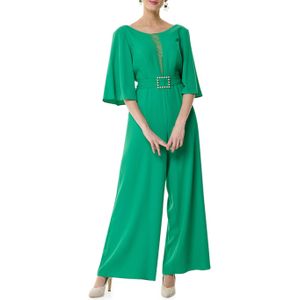 Sonia Peña Dames jumpsuit groen (Maat: 42) - Effen - Halslijn: Ronde hals,