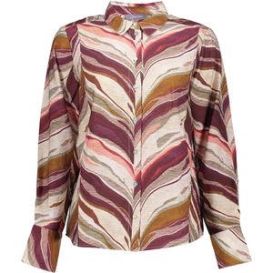 Geisha Blouse multicolor (Maat: S) - Halslijn: Polokraag,