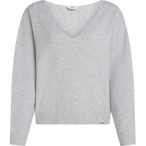 Penn & Ink N.Y. Dames trui grijs (Maat: XS) - Mélange - Halslijn: V-hals,