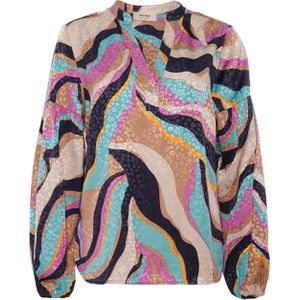 Mos Mosh Blouse multicolor (Maat: 36) - Halslijn: V-hals,