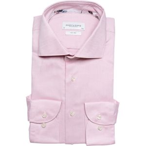 Profuomo Overhemd lange mouw roze (Maat: 38) - Effen