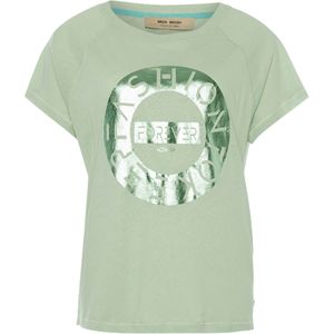 Mos Mosh T-shirt groen (Maat: XL) - Fotoprint - Halslijn: Ronde hals,