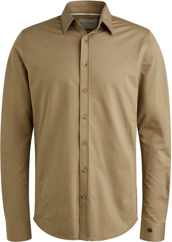Cast Iron - Casual Shirt - Zandkleur - Heren Overhemd