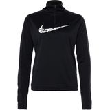 Nike T-shirt zwart (Maat: L) - Logo - Halslijn: Opstaande kraag,
