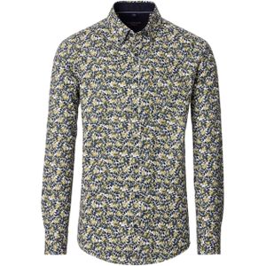 Casa Moda Heren overhemd lange mouw groen (Maat: M)