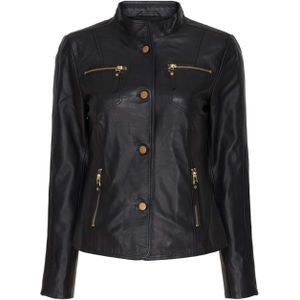 BTF-CPH Leren jack zwart (Maat: 36)