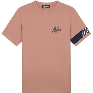 Malelions T-shirt bruin (Maat: XL) - Tekst - Halslijn: Ronde hals,