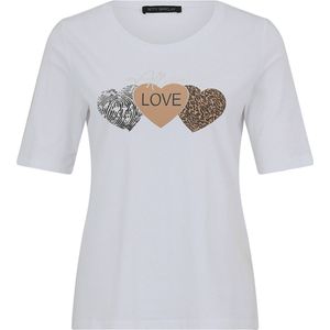 Betty Barclay Dames t-shirt wit (Maat: 42) - Fotoprint - Halslijn: Ronde hals,