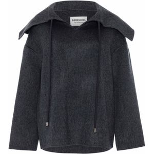 Berenice Dames trui grijs (Maat: 38) - Effen - Halslijn: V-hals,