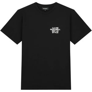 Quotrell T-shirt zwart (Maat: XL) - Tekst - Halslijn: Ronde hals,
