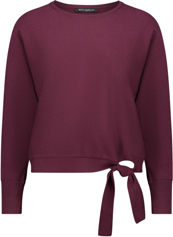 Betty Barclay Dames trui bordeaux (Maat: 36) - Effen - Halslijn: Ronde hals,
